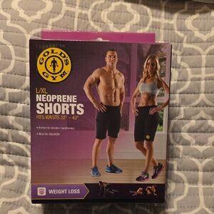 Black Neoprene Athletic Shorts